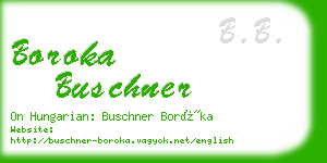 boroka buschner business card